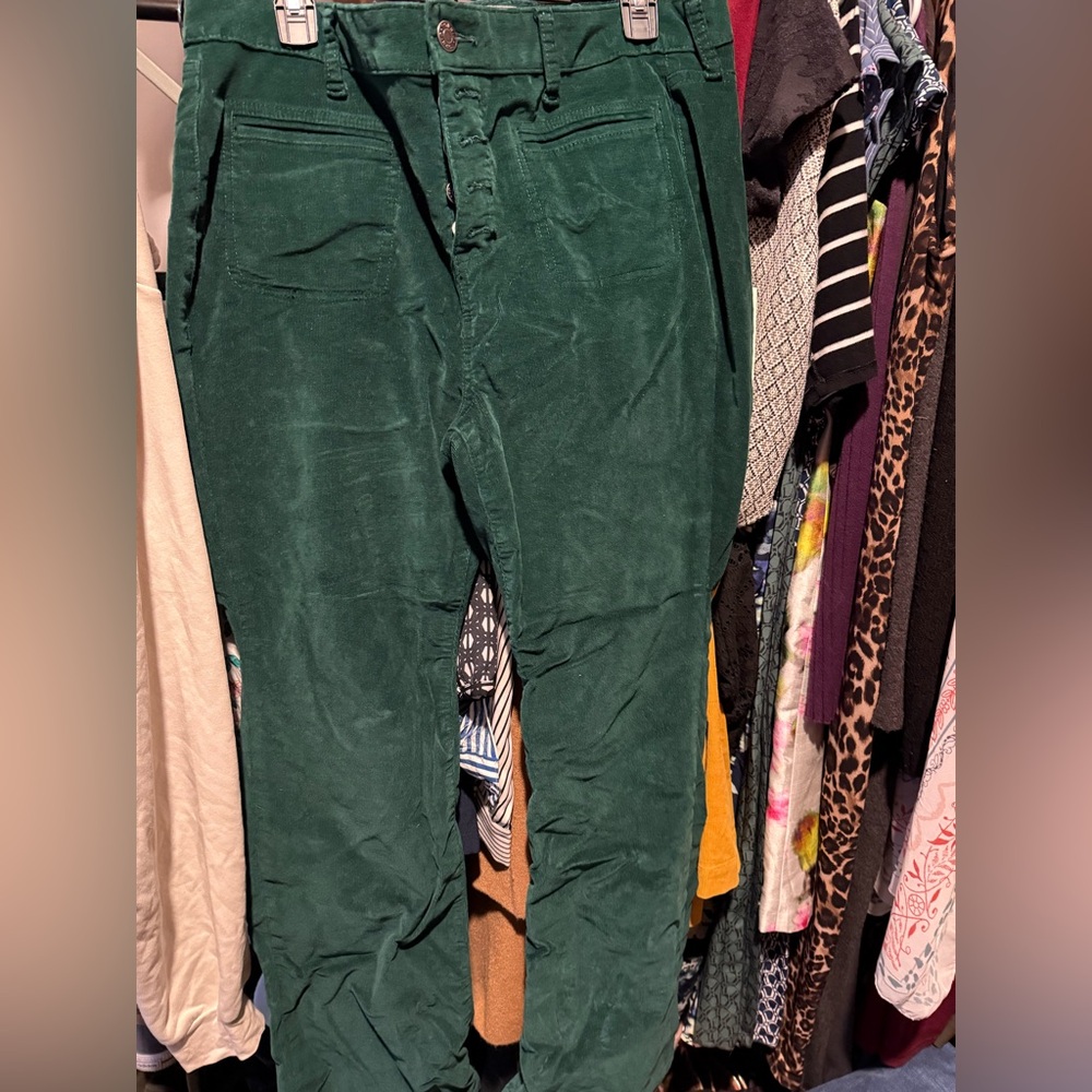 Torrid Luxe Green Corduroy Pants | Size 14R